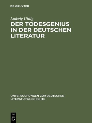 cover image of Der Todesgenius in der deutschen Literatur